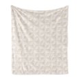 thumbnail image 1 of Ivory Soft Flannel Fleece Throw Blanket, Geometric Continuous Diagonal Diamond Shaped Abstract Monochrome Digital Style Pattern, Cozy Plush for Indoor and Outdoor Use, 60" x 80", Cream, by Ambesonne, 1 of 6