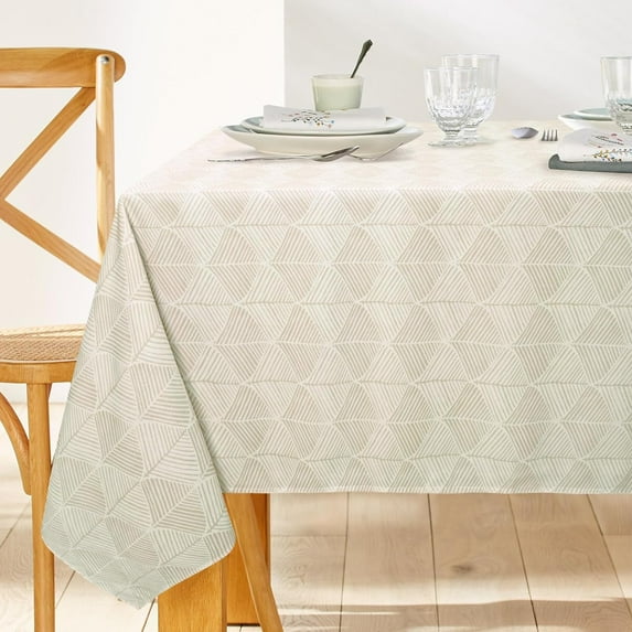 Ivory Tablecloth for Rectangular Table Smaller Than 54 x 96 inches, Waterproof Table Cloths for Dining Room Indoor Outdoor Table Cloth - 60x102in