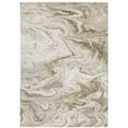 thumbnail image 1 of 10' X 13' Ivory Tan Beige Grey And Brown Abstract Power Loom Stain Resistant Area Rug, 1 of 5
