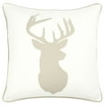 thumbnail image 1 of Ivory Tan Reindeer Down Filled Throw Pillow, 1 of 5