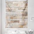 thumbnail image 1 of Ivory Tapestry, Urban Brick Wall Background Modern and City Life Surface Print, Fabric Wall Hanging Decor for Bedroom Living Room Dorm, 5 Sizes, Cream Beige Tan, by Ambesonne, 1 of 1