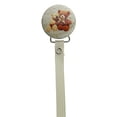 thumbnail image 1 of Ivory Teddy Bear Pacifier Clip with Matching Ribbon, 1 of 1