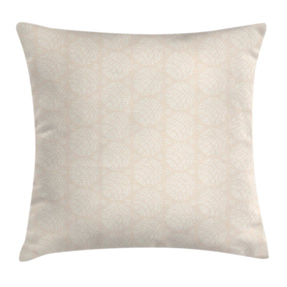 Ivory Throw Pillow Cushion Cover, Abstract Soft Pastel Colored Circular Round Icons Pattern Simplistic Trendy Artsy Picture, Decorative Square Accent Pillow Case, 24 X 24 Inches, Cream, by Ambesonne