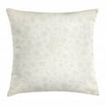 thumbnail image 1 of Ivory Throw Pillow Cushion Cover, Baroque Elegance Curved Leaves Floral Blooms Artistic Nature Beauty Kitsch Elegance Motif, Decorative Square Accent Pillow Case, 24 X 24 Inches, Cream, by Ambesonne, 1 of 2