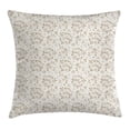 thumbnail image 1 of Ivory Throw Pillow Cushion Cover, Flourished Rose Flower Blossoms Petals Motif Essence Elegance Classic Design, Decorative Square Accent Pillow Case, 18 X 18 Inches, Sage Green Coconut, by Ambesonne, 1 of 2