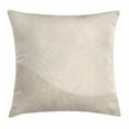 thumbnail image 1 of Ivory Throw Pillow Cushion Cover, Shabby Chic Ornamental Floral Curved Leaves Blooms Classic Feminine Flourish Pattern, Decorative Square Accent Pillow Case, 24 X 24 Inches, Tan Cream, by Ambesonne, 1 of 2