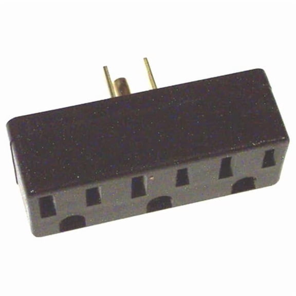 Ivory Triple Tap Plug-In Outlet Adapter