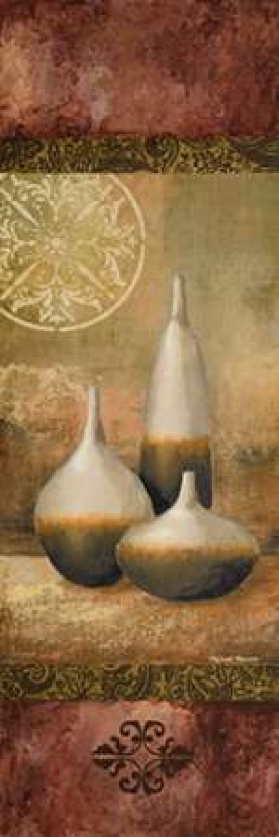 Ivory Vessel I Canvas Art - Michael Marcon (12 x 36)