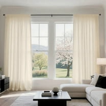 Ivory White 52 X 63 Velvet Curtains for Bedroom & Living Room, Thermal Insulated Light Filtering Drapes, Noise Reducing Rod Pocket Window Treatments, 2 Panels