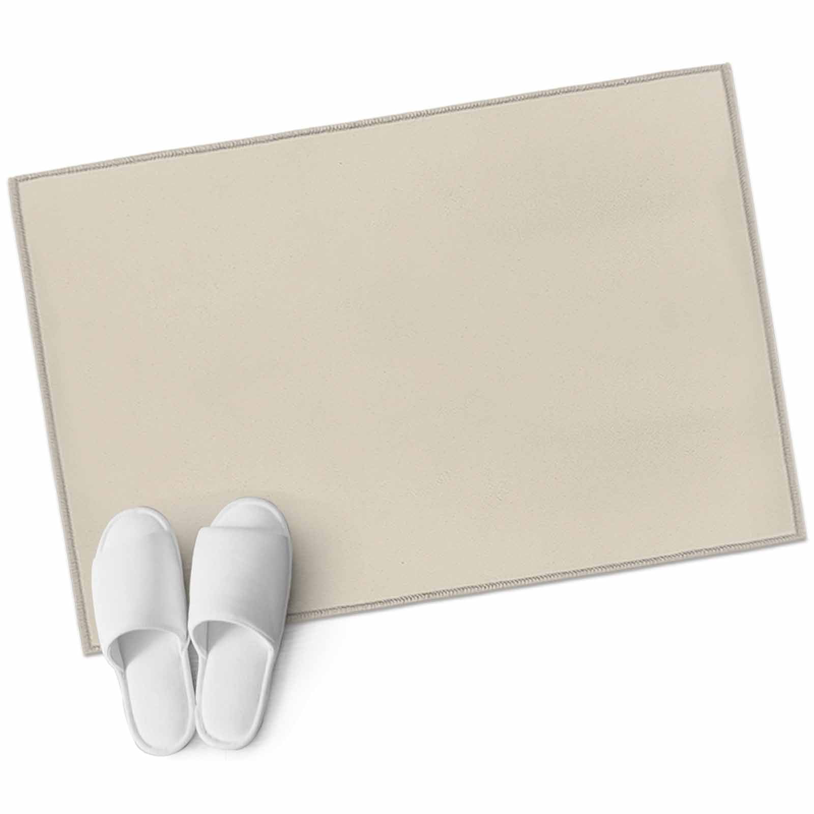 Ivory White Bathroom Mat 2x3 FT, Non Slip Small Kitchen Mat, Modern Pure Ivory White Washable Soft Backed Front Door Throw Rug Non-Shedding Indoor Outdoor Doormat for Entryway Sink