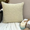 thumbnail image 1 of Ivory White Decorative&nbsp;Toss Pillows 16x16 inch (40x40 cm), Linen Throw Pillow Covers, Sea Creatures, Corals, Sea Weeds, Beaded, Beach Style Cushion Cover&nbsp;Home - Ivory Dreams, 1 of 9