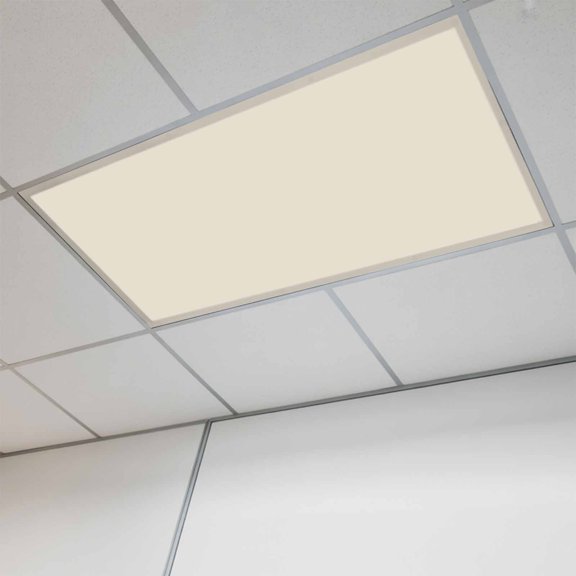 Ivory White Fluorescent Light Covers, Modern Pure Ivory White Magnetic Light Covers for Ceiling Lights, Fluorescent Ceiling Shade Filters for Classroom Bedroom Office 4x2Ft x 1PCS