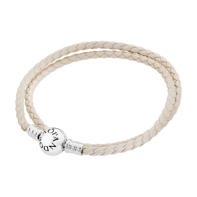 Ivory White Leather Bracelet 38 cm 590745CIW D2 Walmart