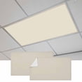 thumbnail image 1 of Ivory White Magnetic Fluorescent Light Covers for Ceiling Lights 2 x 4 Feet, Modern Pure Ivory White Office Classroom Kitchen Drop Ceiling Light Covers Lighting Filters Shade Panel 2 Packs, 1 of 9