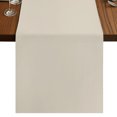 thumbnail image 1 of Ivory White Table Runner 60 Inches Long, Cotton Linen Table Runner Dresser Scarf, Modern Pure Ivory White Fabric Tablerunners for Dining Coffee Tables Wedding Holiday Party 13"x60", 1 of 9
