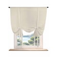 thumbnail image 1 of Ivory White Tie Up Curtains for Windows 45 Inch Length Balloon Curtains Kitchen Adjustable Balloon Window Shade Modern Pure Ivory White Tie Up Valance Bathroom Curtain Window 42"x45", 1 of 6