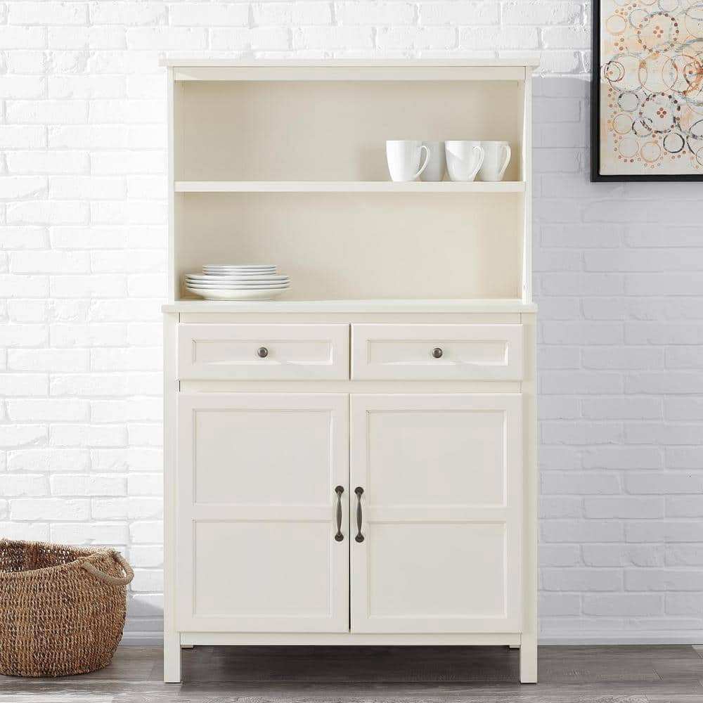 Ivory Wood Transitional Kitchen Pantry (36 in. W x 58 in. H) - Walmart.com