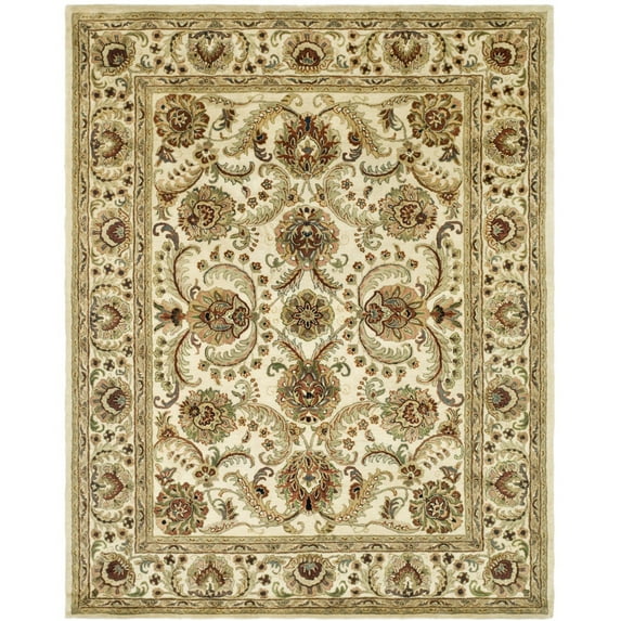 Ivory Wool Hand-Tufted Floral Rug (7 ft. 6 in.x 9 ft. 6 in.)