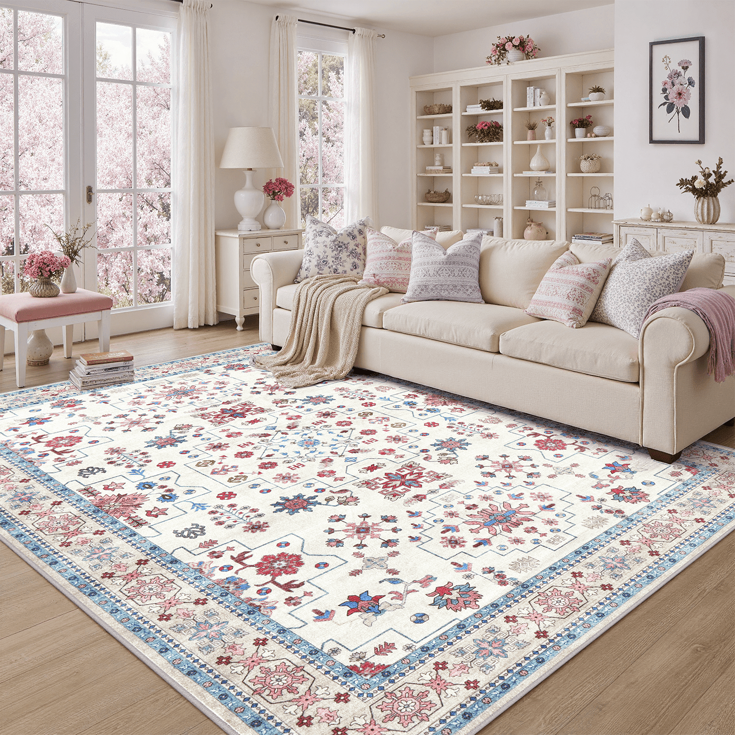 Ivory-and-Dusty-Rose-6x9-Area-