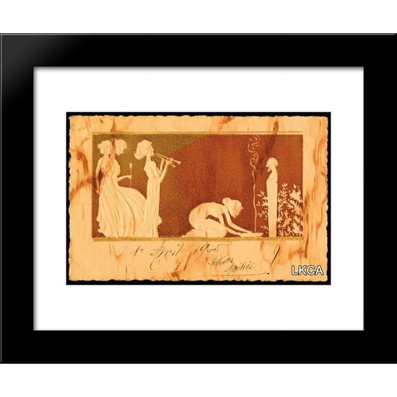 Ivory sculpture 20x24 Framed Art Print by Raphael Kirchner