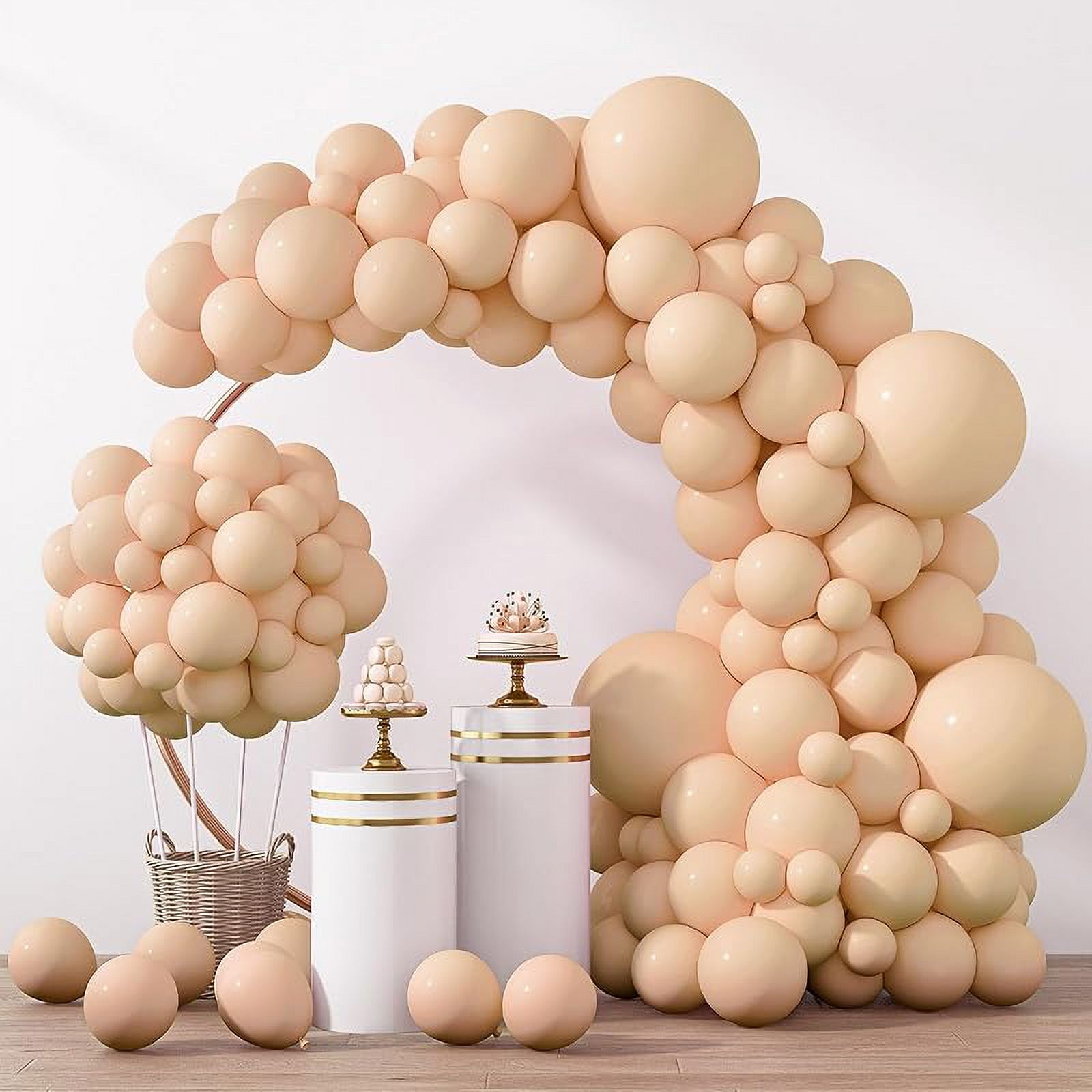 130pcs Pastel Balloons Different Sizes 18" 12" 10" 5" Macaron Latex Balloon Garland Arch Kit For