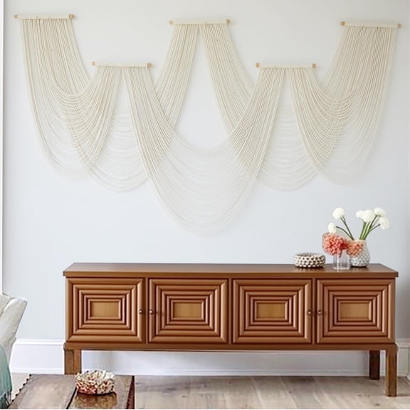 Ivory1 Macrame Wall Hanging Large Modern Geometric Fiber Art Home Decor