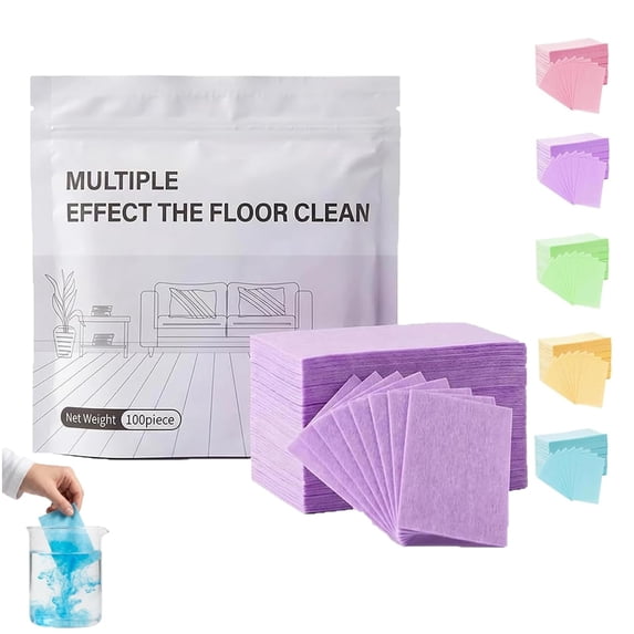 Ivovex Floor Cleaning Sheets,Multi Effect Floor Cleaner Sheets, Deep Cleaning Tablets for Mopping