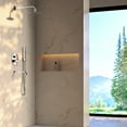 thumbnail image 1 of Ivy 1.8 GPM Wall Mount Fixed Shower Head with Hand Sprayer and Tub Filler in Polished Chrome, Valve Included, 1 of 7