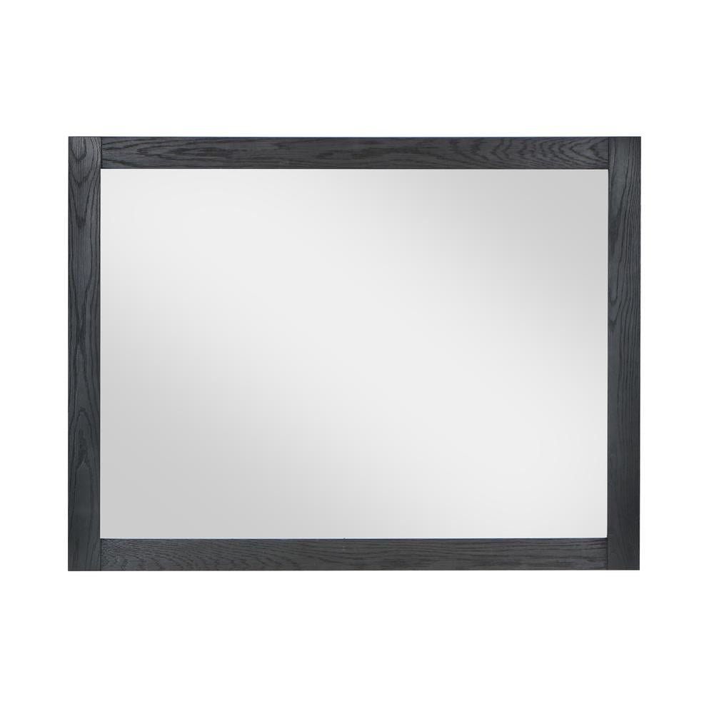 Ivy 48" Rectangular Dark Wood Bathroom Wall Mirror