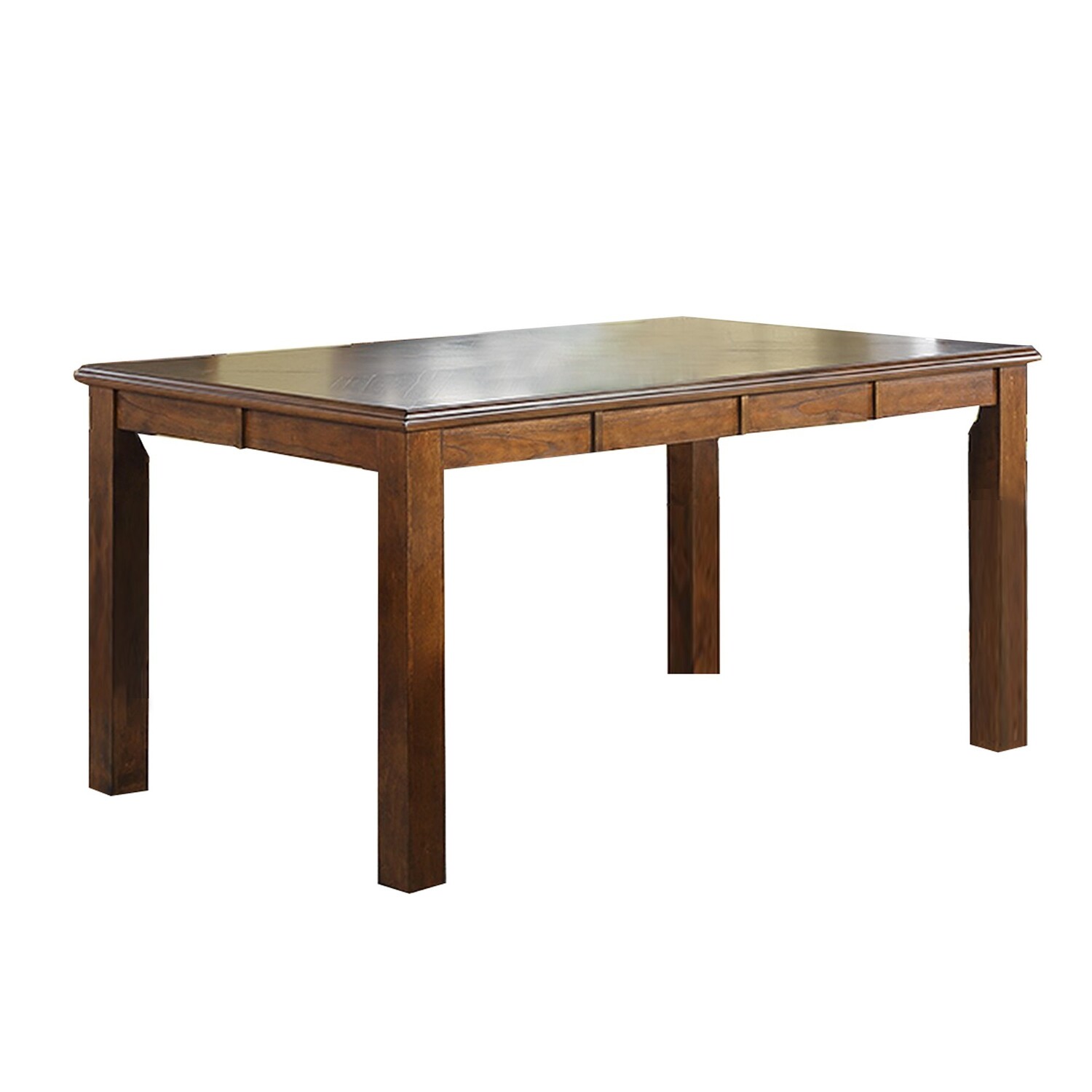 Ivy 60 Inch Modern Rectangular Dining Table, Rubberwood Frame, Warm ...