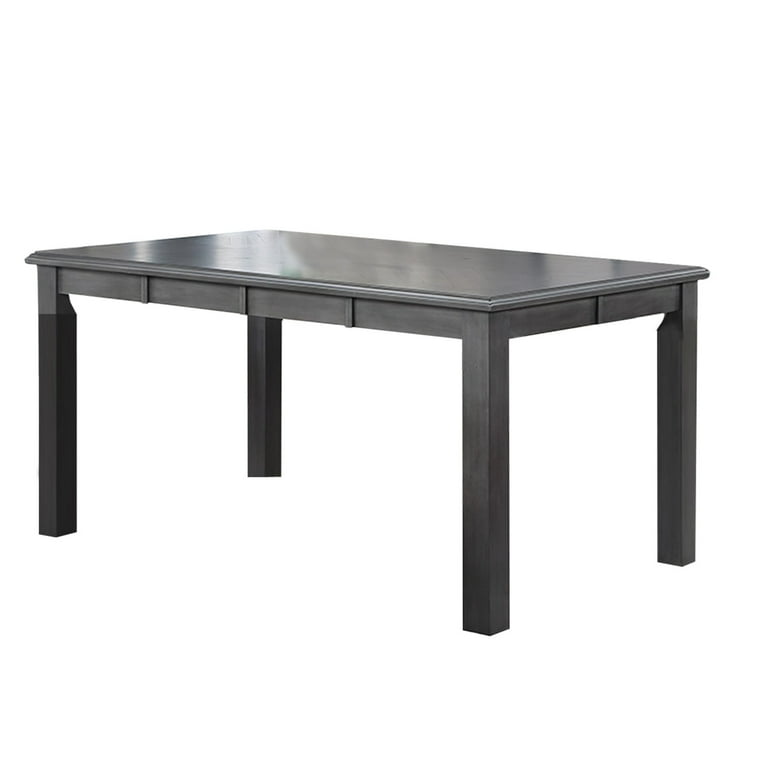 Ivy 60 Inch Modern Rectangular Dining Table Rubberwood Molded Trim