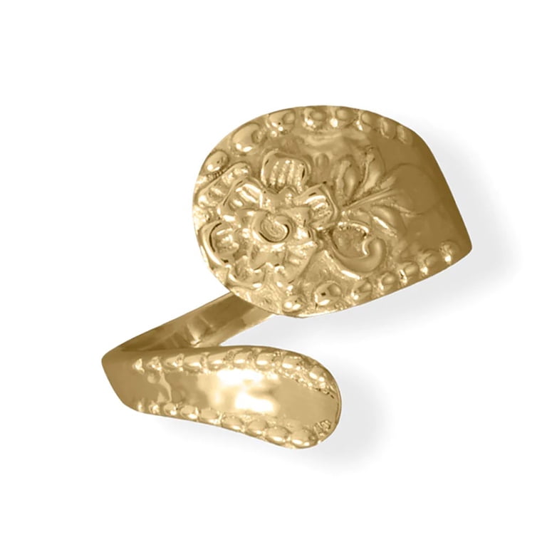 14k-Gold-Plated-Sterling-  Sterling Silver and 14 Karat Gold Plated Ring display picture 1