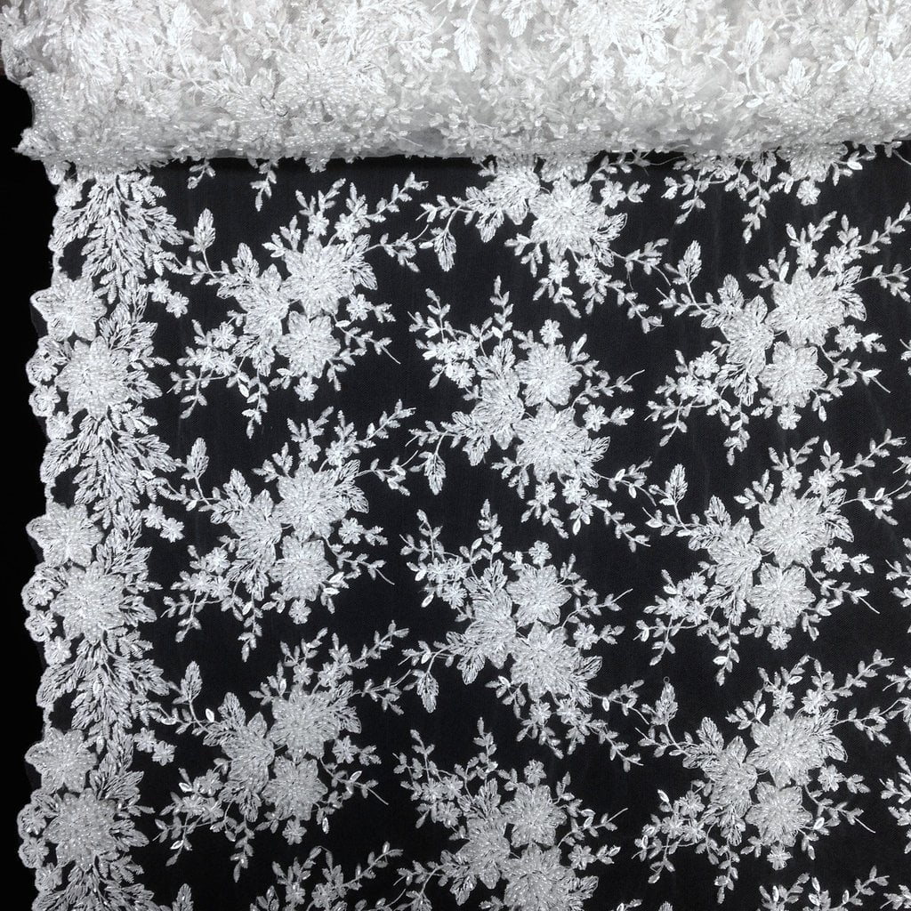 Ivy Bridal Lace Sequins Beaded Scallop Fabric for Dresses 52'' BTY (Ivory) - Walmart.com Ivy Bridal Lace Sequins Beaded Scallop Fabric for Dresses 52'' BTY (Ivory) - Walmart.com