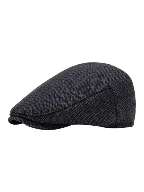 Ivy Cap, Adjustable Buckle Newsboy Flat Cap, Unisex Casual Painter Beret Hat for Daily Street Outfits