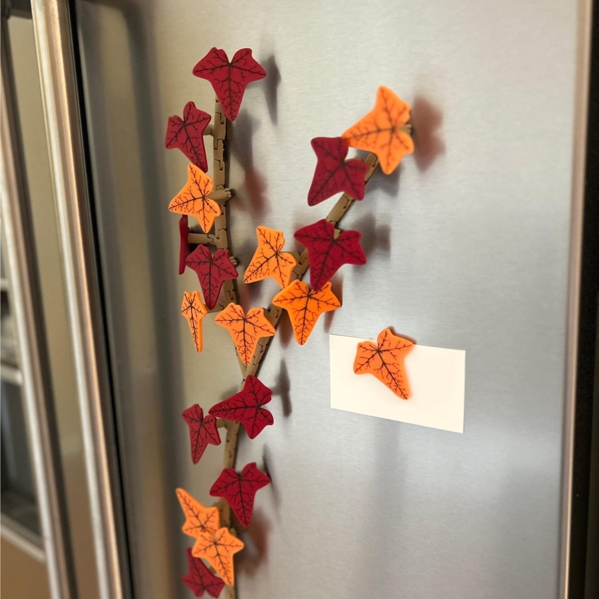 Ivy Fridge Magnet with Articulating Stems, Artificial Ivy Vines 3D Print Refrigerator Magnets