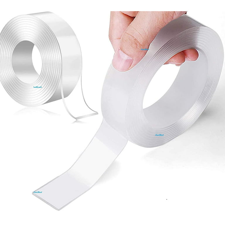 Ivy Grip Tape - Double Sided Transparent Water Resistant Multipurpose,  Reusable & Washable elf Adhesive Tape, Two Side Sticky Wall Adhesive Strips