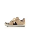 thumbnail image 1 of Ivy Kirzhner Sputnik Cream Nude Leather Sleek Hardware Lace Up Street Sneakers (Cream, 9), 1 of 1