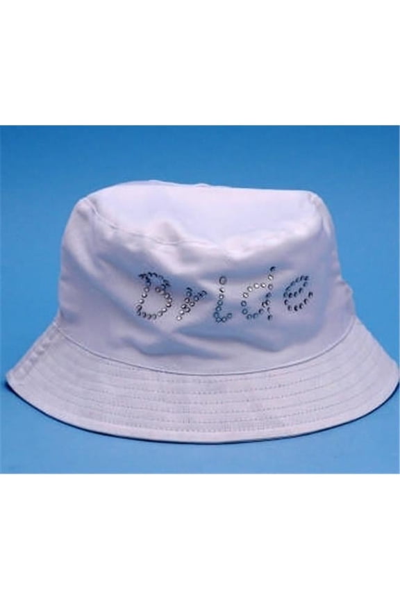 21P Bride and Just Married Reversible Beach Hat in White