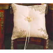 Ivy Lane Design 226BI Bella Donna Ring Pillow - Ivory