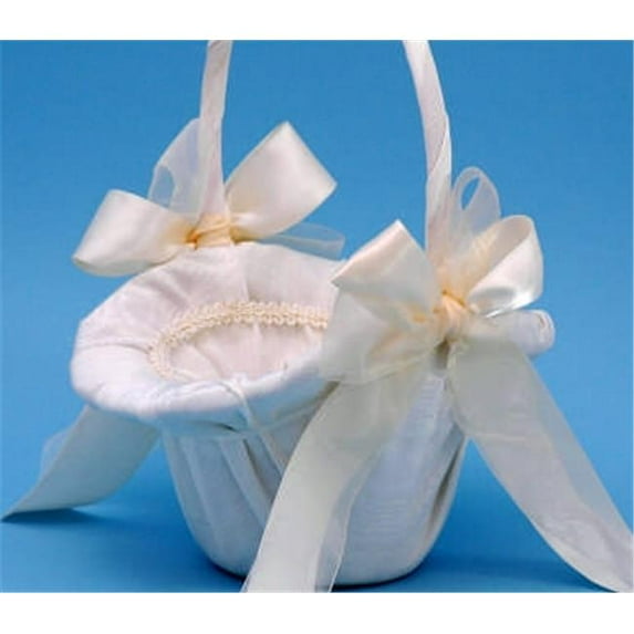 Ivy Lane Design 4U Tres Beau Flower Girl Basket - White