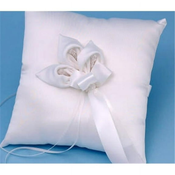 Ivy Lane Design A01075RP/WHT Calla Lily Ring Pillow - White