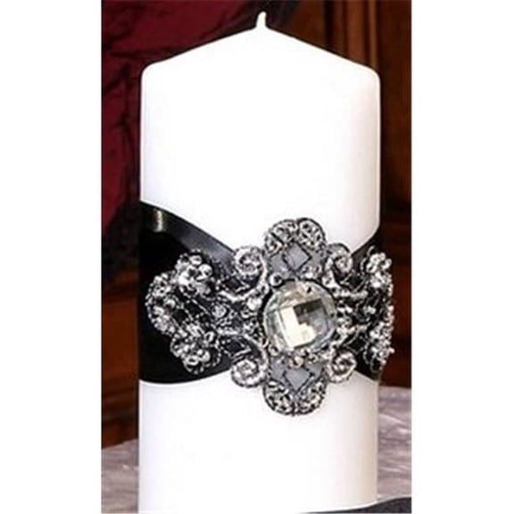 Ivy Lane Design A01090PC/BLK Elizabeth Collection - Pillar Candle - Black