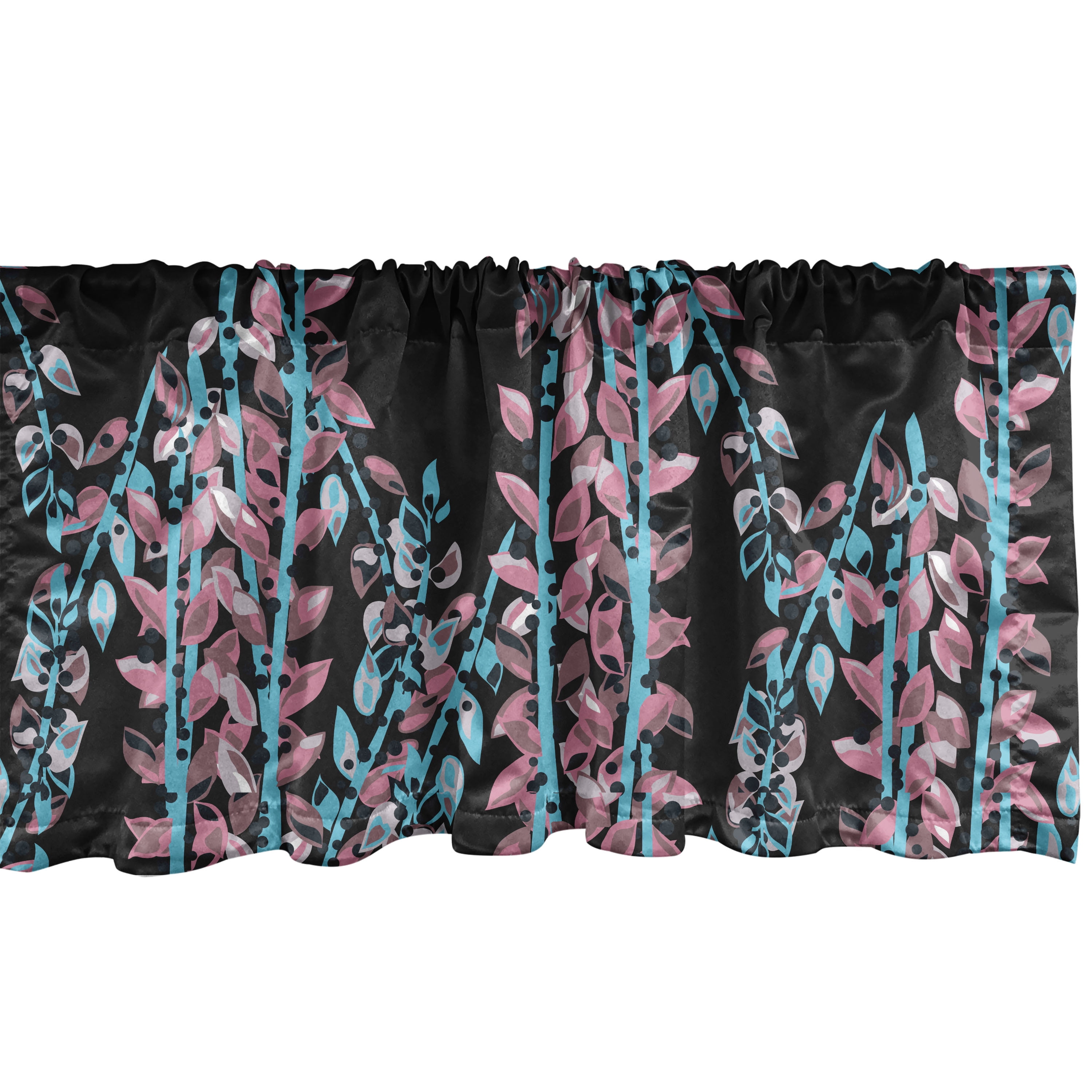 Ivy Leaves Window Valance, Contemporary Design of Fantasy Themed Dreamy ...