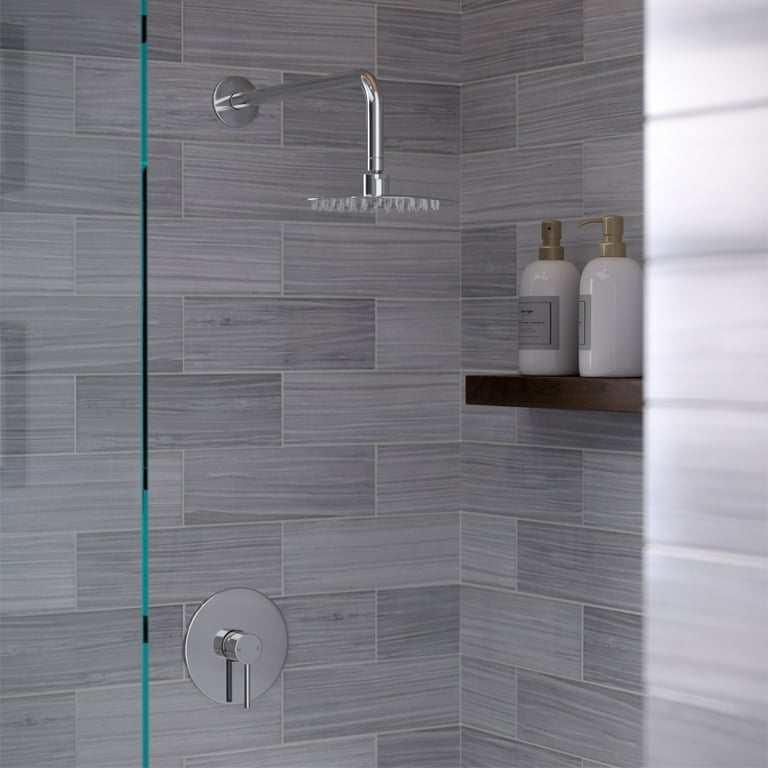 1-Spray 8 in. Single Wall Mount Fixed Shower Head in Chrome 1-Spray 8 in. Single Wall Mount Fixed Shower Head in Chrome