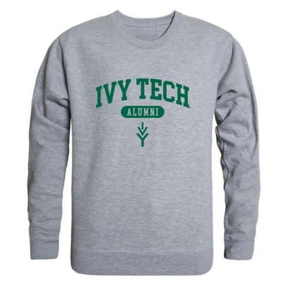 Ivy Tech Community College Alumni Fleece Pullover Crewneck Sweatshirt, Heather Grey - Extra Large