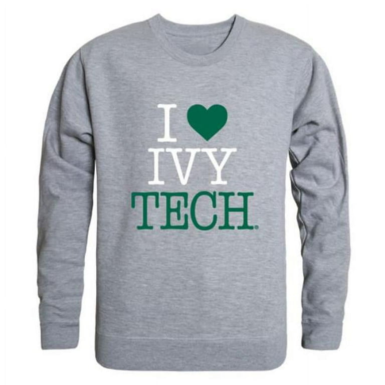 Ivy Tech Community College I Love Crewneck Sweatshirt Heather Grey 2XL Walmart