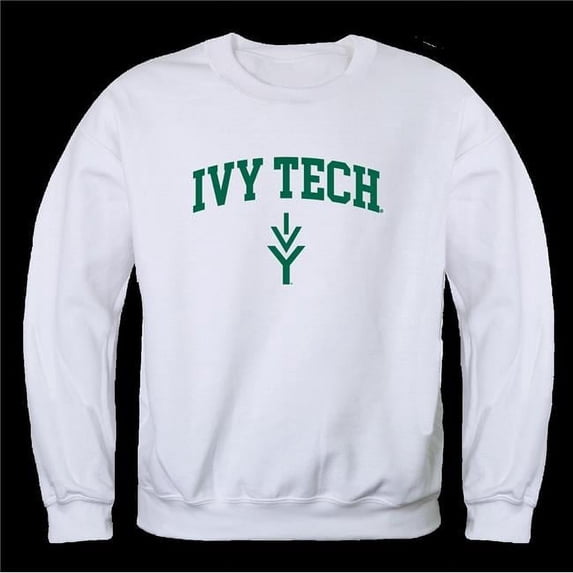 Ivy Tech Community College Seal Crewneck Sweatshirt, White - 2XL