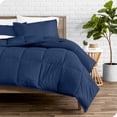 thumbnail image 1 of Ivy Union Comforter - Down Alternative - Easy Care Super Soft Microfiber, Full/Queen, Dark Blue, 1 of 6
