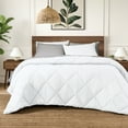 thumbnail image 1 of Ivy Union Comforter Set - Diamond Stitch - Easy Care Ultra - Soft Microfiber - All Season Warmth - Bedding Comforter Set - Queen - White, 1 of 7