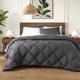 thumbnail image 1 of Ivy Union Comforter Set - Diamond Stitch - Easy Care Ultra - Soft Microfiber - All Season Warmth - Bedding Comforter Set - Queen - Forged Iron Grey, 1 of 7